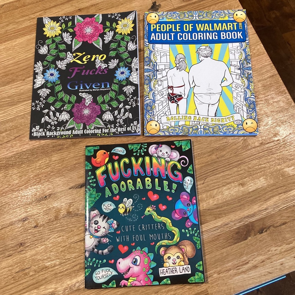 3 Adult Coloring Books